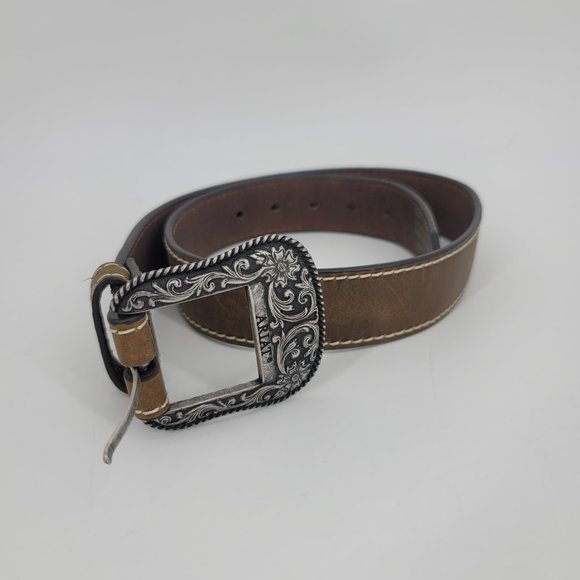 Ariat Accessories - Ariat Brown Genuine Leather Western Rodeo Belt